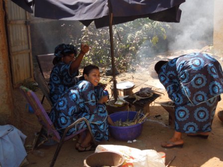 Me with my sisters in law Eugene and Mama